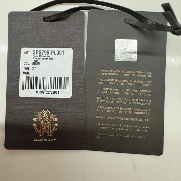 💯 Authentic Roberto Cavalli Black Patent Leather Shoes. Size 7. - Picture 6 of 7